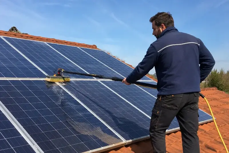 Nettoyage et entretien de panneaux solaires à Rosis